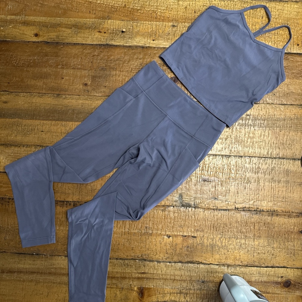 Athleta Women's Purple Leggings and Top Set